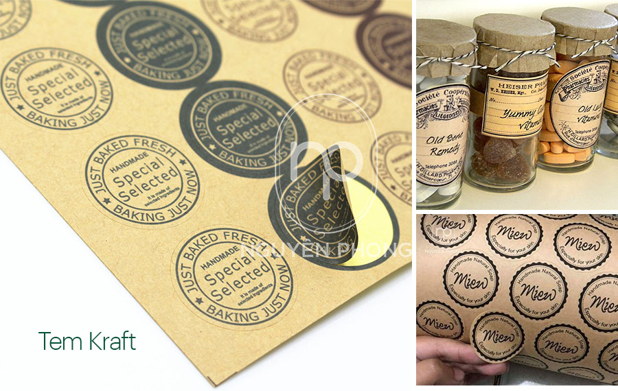 Mẫu thiết kế tem nhãn Kraft